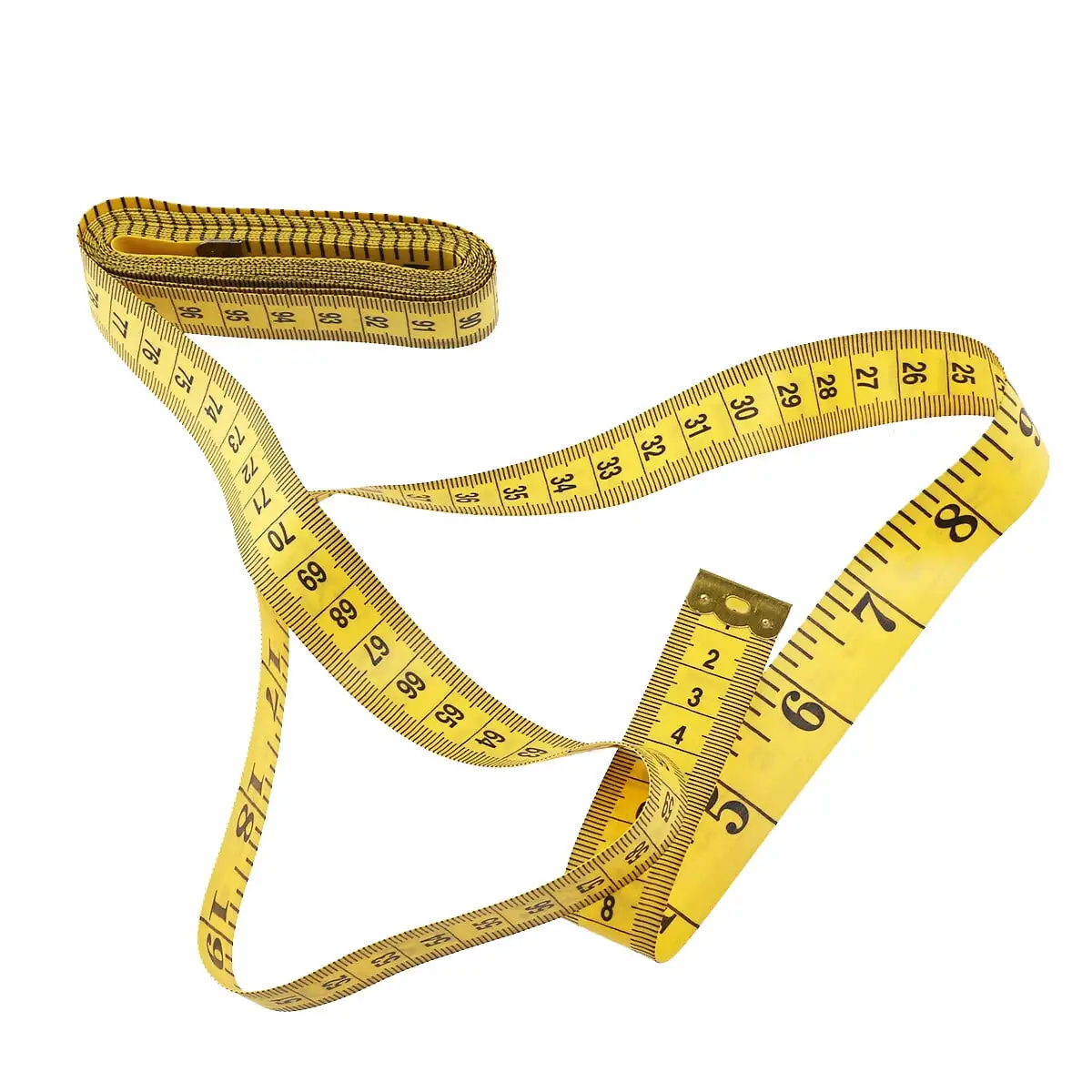 /120-inch Double-scale Measuring Tape Tailor Dressmaker Flexible Ruler (Yellow)