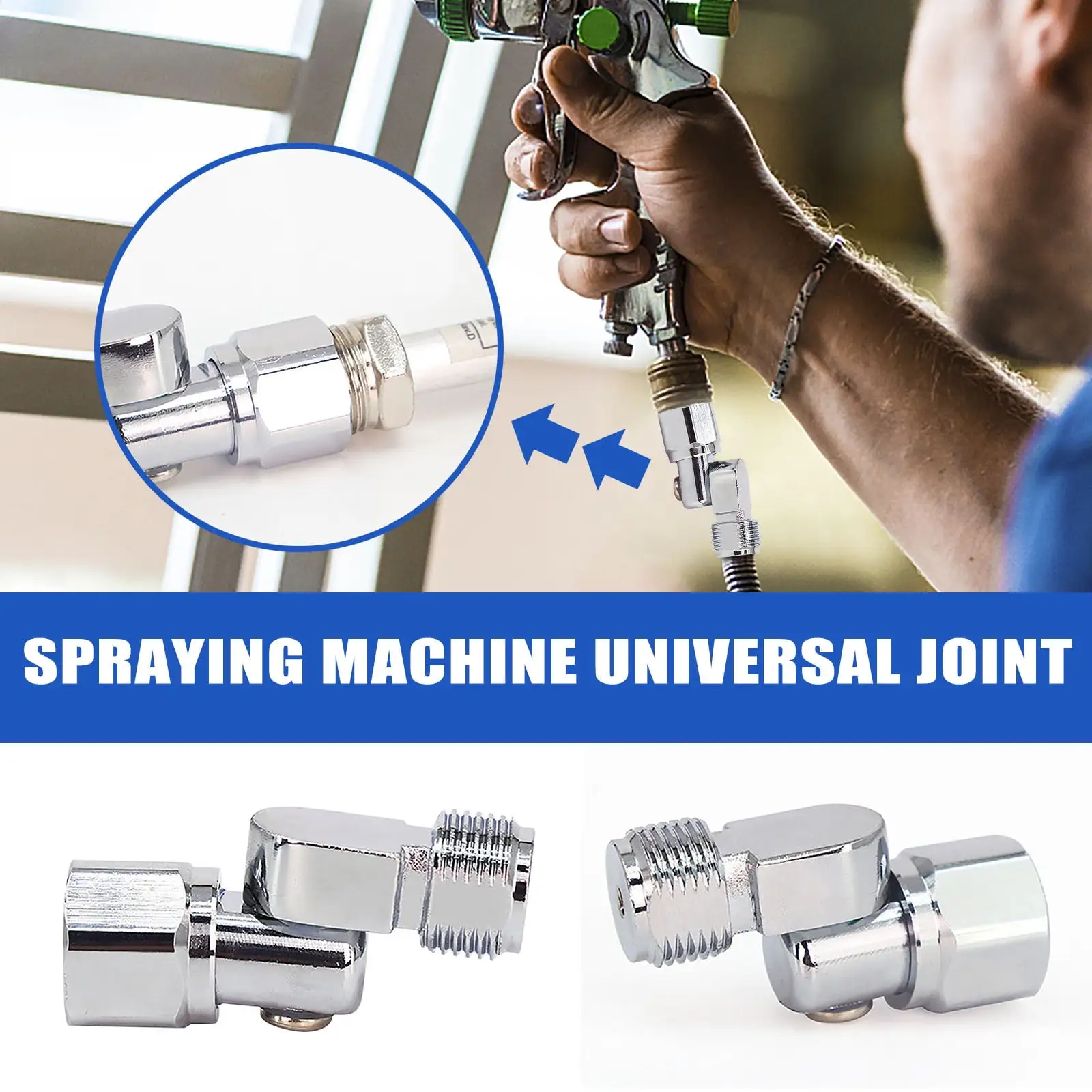 clearance Spraying Machine Universal Joint High-pressure Airless Adjustment Rotary Spray General Accessories 360 ?? Stainless Steel Adapter